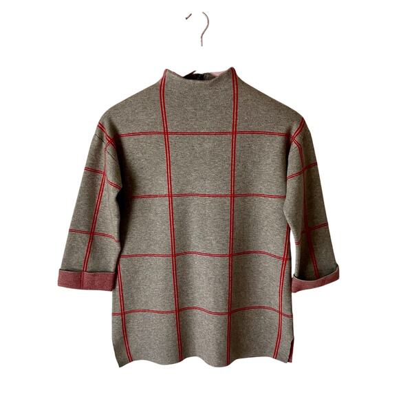 Tahari Windowpane Sweater - Picture 1 of 7